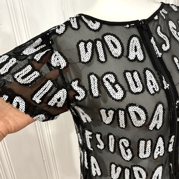 Sheer & sequin DESIGUAL shirt/cardigan - Picture 7 of 8